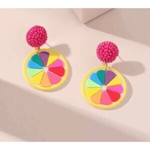 Beaded Colorful Drop Earrings
